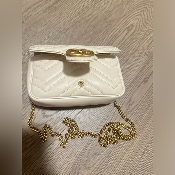 Marmont supermini in cream leather - Picture 8 of 16